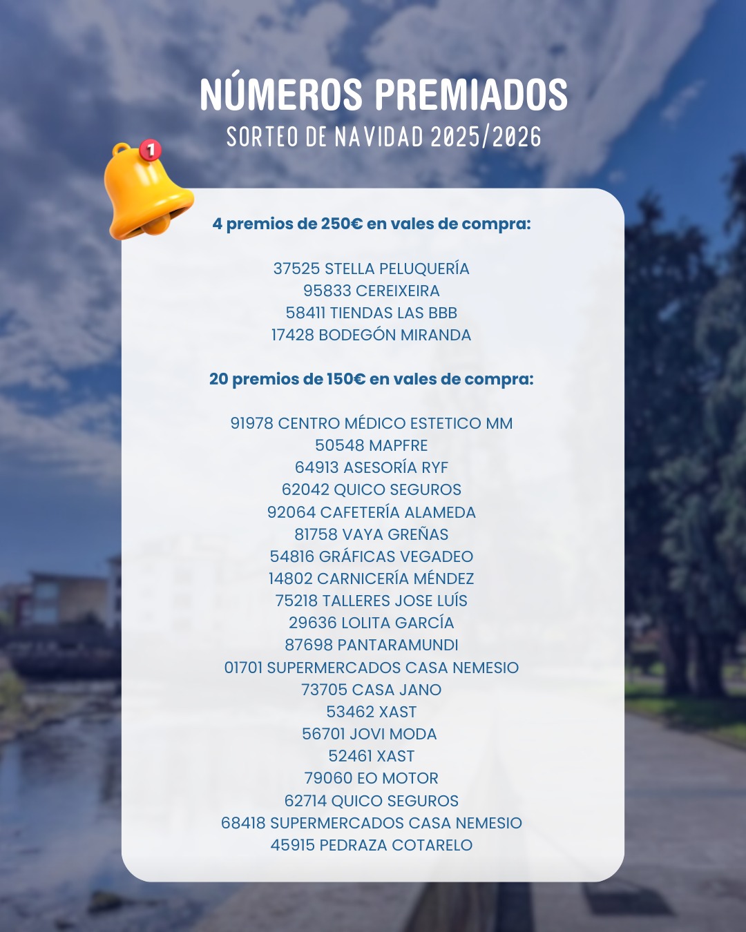 PREMIOS CAMPAÑA DE NAVIDAD AÑO 2025/2026