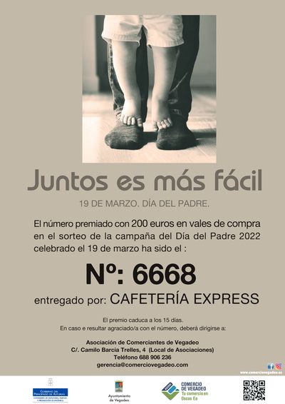 Número premiado en la campaña Día del Padre