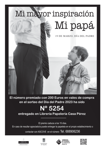 Número premiado en el sorteo del Día del Padre