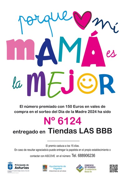 Número premiado en el sorteo del Día de la Madre